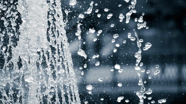 cold shower water drops