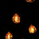 Warm ambient lighting with abstract light bulbs in Nashville, Tennessee.